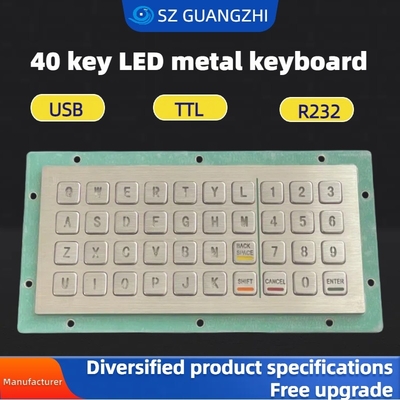 PINPAD 40 key LED waterproof metal keyboard GZ-C001055 R232 interface
