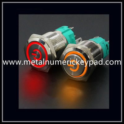 IP66 RoHS Waterproof Keyboard Button LED Illuminated Metal Button