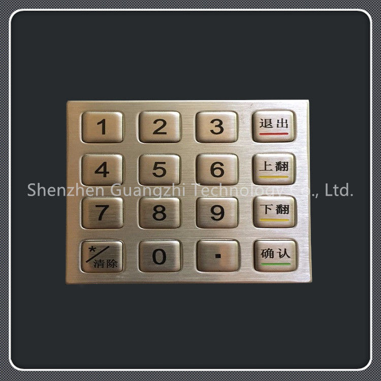 Micro Metal Numeric Keypad Dustproof For Self Service Inquiry Machine